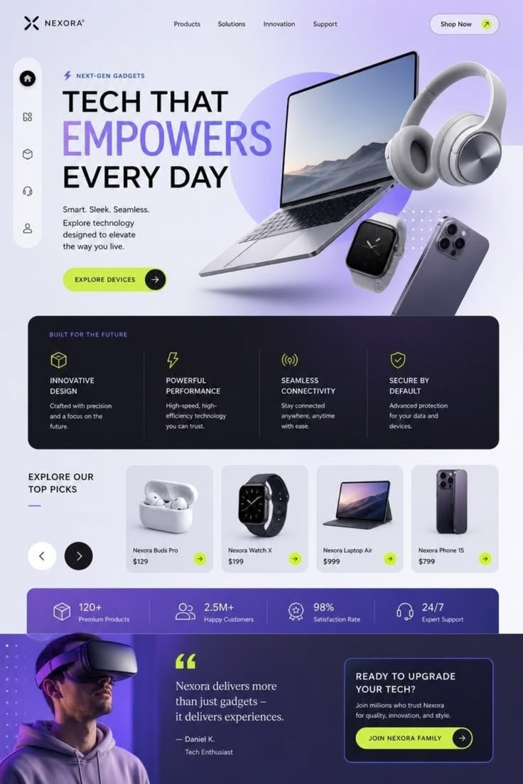 Landing page sample